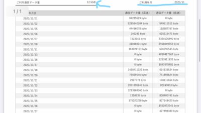 通信量　明細１